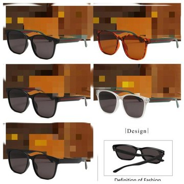 新款0417腿小方框高清偏光墨鏡女高級感時尚素太陽鏡男Sunglasses