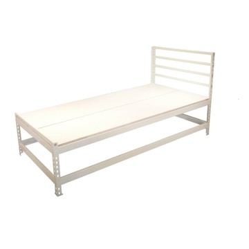 【空間特工】免螺絲角鋼床架 單人加大白角鋼