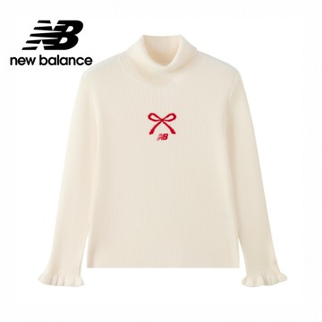 【New Balance】 NB 童裝長袖毛衣_中性_杏色_7DG1111TCM