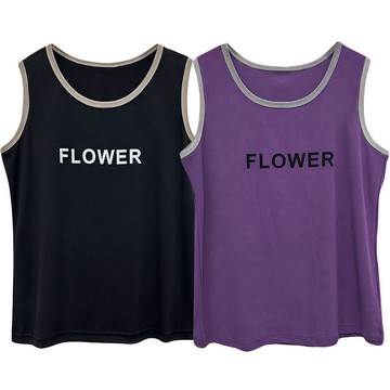 ✨可開發票#媽媽中老年冰絲夏季時尚新款加肥套裝背心女薄款奶奶兩件套傢居服#免運