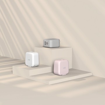 [快速出貨] UIBI 67W 氮化鎵迷你雙口快速充電器 |（沈穩灰、少女粉）