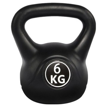 【出清品】57_LIVESPO 核心全身運動壺鈴, 黑色, 6kg, 1個