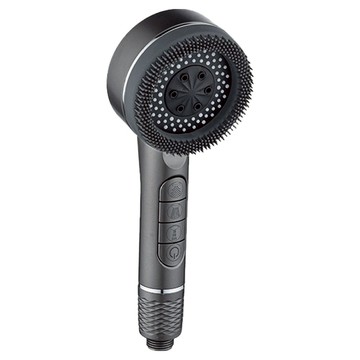 ANTIAN 多功能可拆卸軟刷增壓手持蓮蓬頭/過濾除雜質美膚沐浴花灑/洗澡淋浴噴頭  1個  星空灰