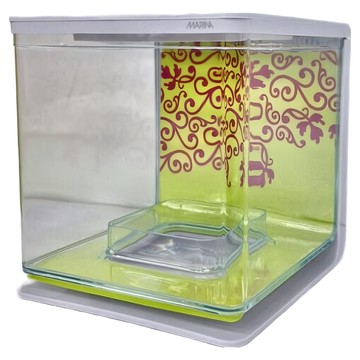 HAGEN MARINA 鬥魚套缸  15 x 15 x 15cm  浪漫主義 白色 + 黃色  1個