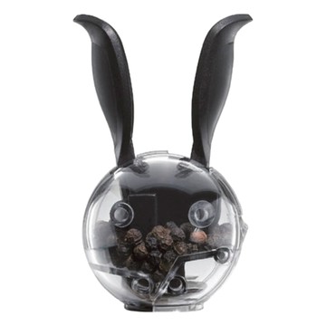 小兔胡椒研磨罐 黑色 101-034-001  1個