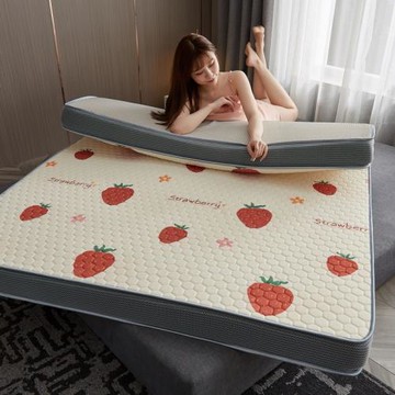 涼感絲印花款立體乳膠記憶棉床墊乳膠床墊軟墊家用加厚單雙人床