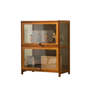 【HappyLife】楠竹三面透明壓克力展示櫃 二層60 Y10604F