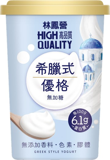 【冷藏】林鳳營精品優格_希臘式優格(無加糖)_400g