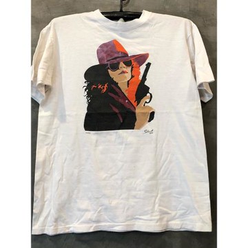 波普藝術感人像vintage美式復古印花短袖男女重磅小領口潮牌T恤棉