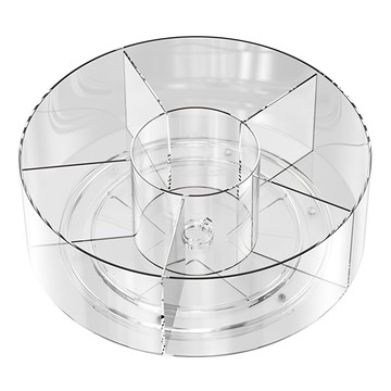 可旋轉化妝品收納盒 透明 PET+PP+鋼珠材質  1個