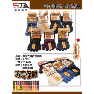 SJA宇新織品-五趾休閒保暖毛襪(五入組)三款選