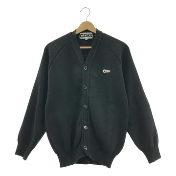 CDG by Comme des Garcons.  V領學院風開襟衫，附Logo | S碼 | 黑色 | 男士