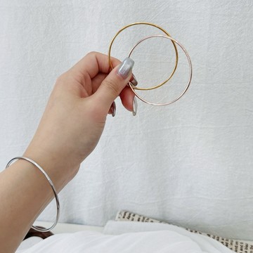 【現貨】3mm極細亮面鈦鋼手環手鐲 316L不鏽鋼手鍊 醫療鋼手鍊 簡約氣質手鍊