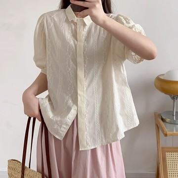 氣質小翻領襯衫114020