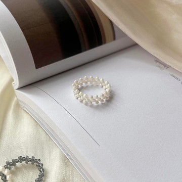 波光粼粼 編織戒指 2色