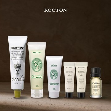 快速出貨【ROOTON】生日快樂！身體保養組－淨粹植潤護手霜50ml+植萃洗髮精50ml+護髮素30ml+沐浴膠10ml+身體乳10ml+髮油8ml (生日禮物排行/贈禮首選)