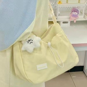 Bag House👜 日係ins風網紅斜挎包女小清新純色森係百搭單肩包上課裝書通懃包