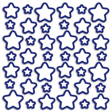 義大利HOME DÉCOR3D泡棉夜光貼M-星星C54506