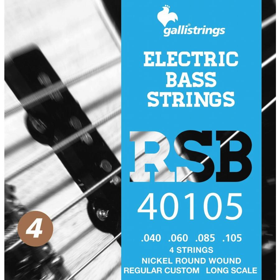 Gallistrings 4弦 Regular Custom Nickel Round Wound エレキベース弦 .040-.105 RSB40105