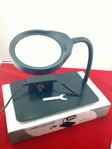 PDOK臺式放大鏡維修檢查老人閱讀LED燈放大鏡臺燈PD-032C 8倍高清