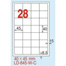 【龍德】LD-845(直角) 雷射、影印專用標籤-紅銅板 40x45mm 20大張/包【APP滿額下單4%點數(單一帳號最高1000點)】7/31止