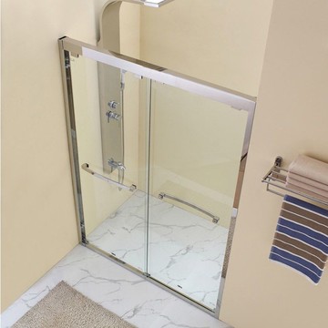 {台灣公司 可開發票 快速出貨}  定制304不銹鋼淋浴房干濕分離隔斷一字型衛生間浴室洗澡間鋼化玻