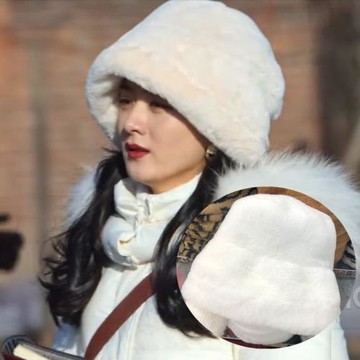 風吹半夏許半夏同款帽子趙麗穎同款毛絨保暖漁夫帽顯瘦時尚潮流帽
