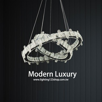 LED 100W 進口水晶60+40公分三色變光 (尺寸可訂製)  F13-52-005-1