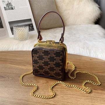 凱旋門包包女老花盒子包高級感斜挎單肩包手提小方包凱旋門腋下包