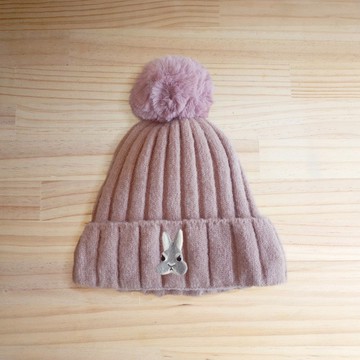 【Q-cute】毛帽系列-兔兔頭/客製化/球球帽