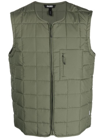 Rains - quilted utility gilet - men - Polyester/Nylon/Polyester - L - Green