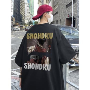 純棉短袖t恤男夏季薄款寬松休閑百搭半截袖上衣ins潮牌印花體恤衫