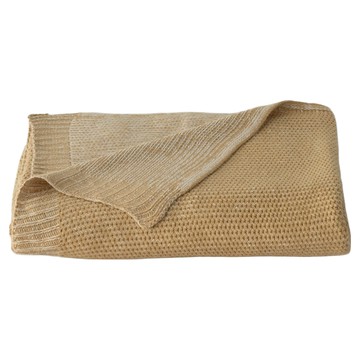 HOLA 和樂家居 針織蓋毯 790g  127 x 152 x 0.5cm  仿手編 棕色