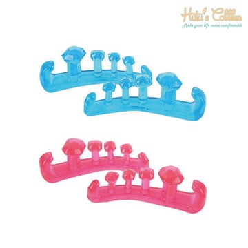 分趾器．方鑽形五指間隔器．粉/藍【鞋鞋俱樂部】【906-J50】