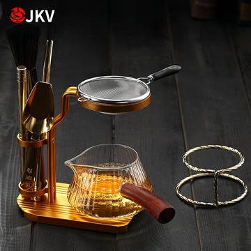 耐熱玻璃公道杯茶漏套裝臺式公杯側把分茶器配件茶海功夫茶具零件