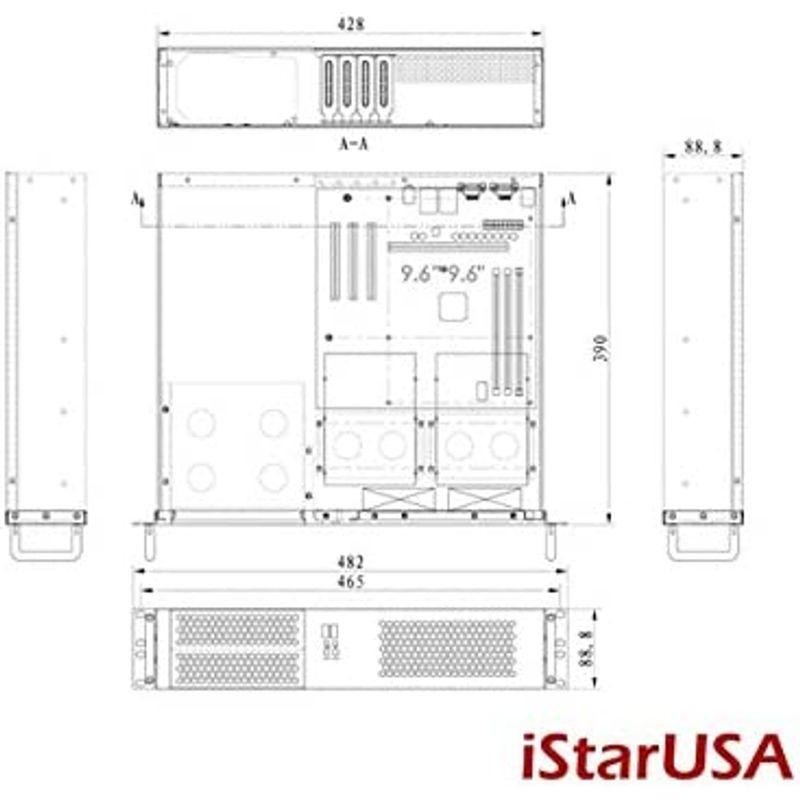 iStarUSA D-214-MATX - 2U コンパクトラックマウント microATX対応