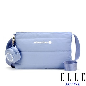 【ELLE Active】蓬蓬雲朵系列-側背包/斜背包-雲霧藍
