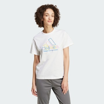 adidas 愛迪達 短袖上衣 女款 運動 W XPRESS LOGO T 白 IW5160