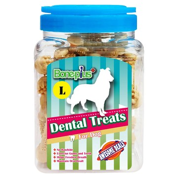 Boneplus 動能雙頭潔牙骨小桶裝 L  牛奶  700g  1罐