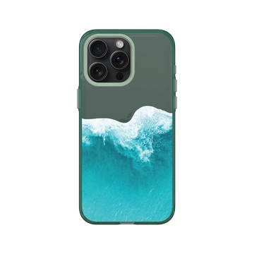 iPhone 15 Pro Max Clear 憂墨綠 - Ocean Collection: Let's Sea 海洋系列：一路向海 - 浪來了