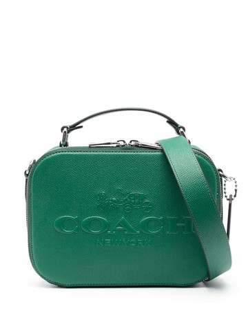 Coach - logo-embossed leather shoulder bag - men - Grained Leather/Fabric - One Size - Green