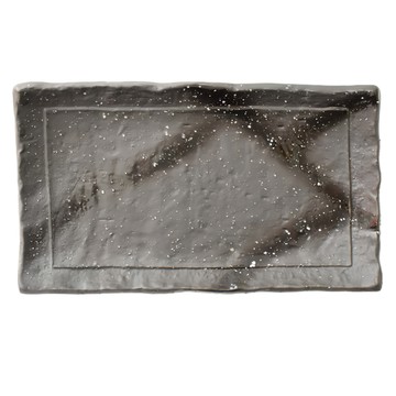 長角皿 日本制瓷器  黑砂  23 x 13.5 x 3.5cm  1個