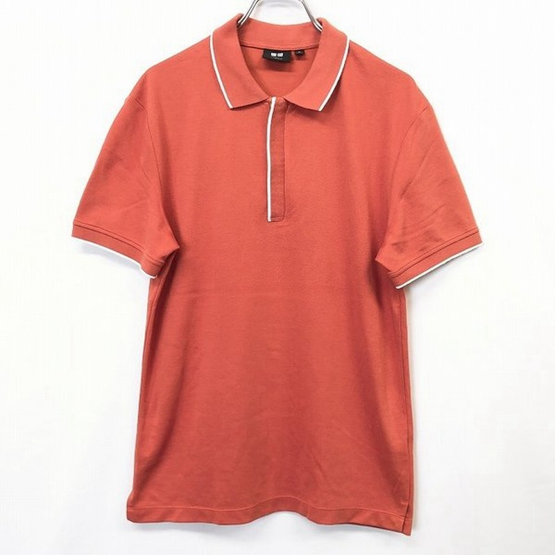 Uniqlo Theory ユニクロ セオリー M メンズ ポロシャツ カットソー 鹿の子 ハーフジップ 半袖 ポリ 綿 ブラウンオレンジ テラコッタ系 通販 Lineポイント最大0 5 Get Lineショッピング