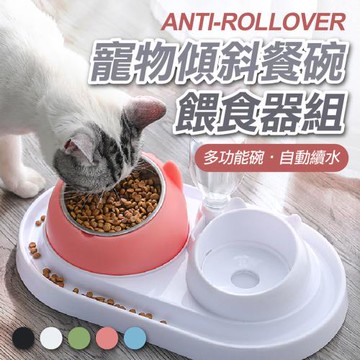 寵物傾斜餐碗餵食器組(餵食器整組 4入組)