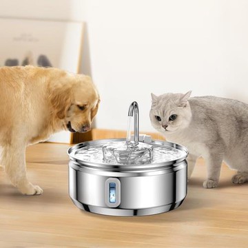 可樂不銹鋼寵物飲水機貓咪喂水器狗狗飲水器智能靜音寵物喂水器