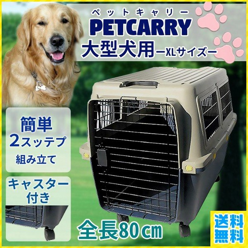 ペットキャリー 大型 ハードタイプ キャスター付き 犬 猫 頑丈 ペット 移動 持ち運び ペットゲージ 旅行 車 組立 簡単 ペットハウス Xlサイズ 通販 Lineポイント最大0 5 Get Lineショッピング