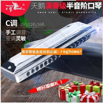 【全球優品匯】特價特惠天鵝半音階口琴10孔12孔16孔初學演奏 專業樂器星際貝貝