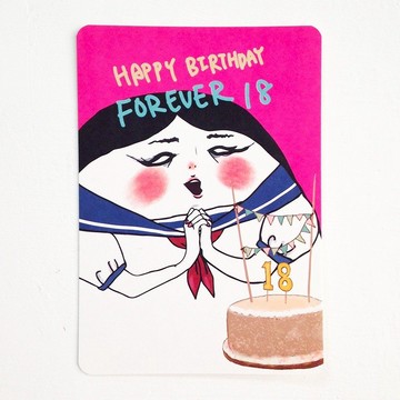 明信片/ 生日卡 Forever 18歲
