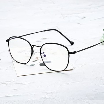 新款防藍光眼鏡復古金屬平光鏡男女眼鏡框 可配近視眼鏡