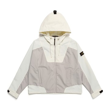 女裝 AUGUSTINE 拼色防風外套 - 淺米色